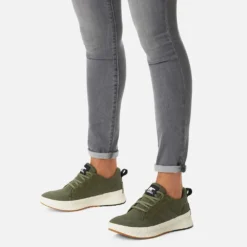 Sorel Women's Out N About III Low Sneaker Waterproof - Stone Green- Regular (B) -Optimal Shoe Store 2019631 397 a9