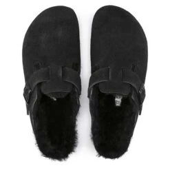 Birkenstock Boston Shearling Black Suede Leather- Regular/Wide 11 Birkenstock Boston Shearling Black Suede Leather- Regular/Wide -Optimal Shoe Store 259883 top 1