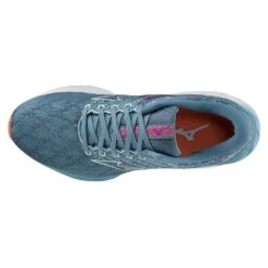 Mizuno Women's Wave Inspire 19 Running Shoe- Provincial Blue/White- Regular (B) -Optimal Shoe Store 411398 5B00 04