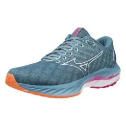 Mizuno Women's Wave Inspire 19 Running Shoe- Provincial Blue/White- Regular (B) -Optimal Shoe Store 411398 5B00 07