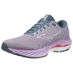 Mizuno Women's Wave Inspire 19 Running Shoe- Wisteria/China Blue- Regular (B) -Optimal Shoe Store 411398 6BCL 07