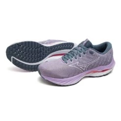 Mizuno Women's Wave Inspire 19 Running Shoe- Wisteria/China Blue- Regular (B) -Optimal Shoe Store 411398 6BCL 99