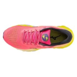 Mizuno Women's Wave Sky 7 Running Shoe - High/Vis Pink/Ombre Blue - Regular (B) -Optimal Shoe Store 411413 1VRE 04