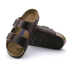 Birkenstock Arizona Soft Footbed Habana Dark Brown Oiled Leather Sandal- Regular/Wide -Optimal Shoe Store 452761 sole