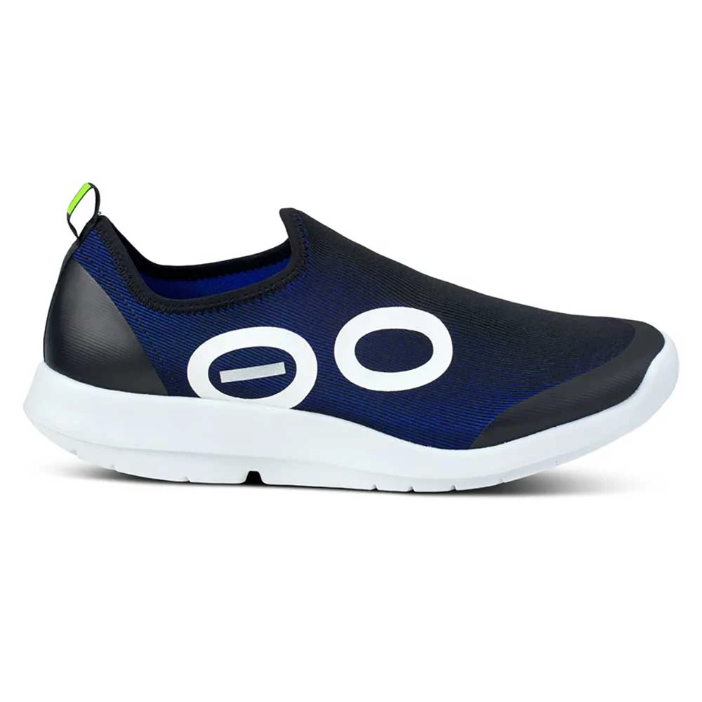 OOfos Men's OOmg Sport Shoe- White/Navy- Regular (D) 1 OOfos Men's OOmg Sport Shoe- White/Navy- Regular (D)