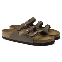 Birkenstock Women's Florida Soft Footbed Mocha Birko-Flor Nubuck Sandal- Regular/Wide -Optimal Shoe Store 53881 pair