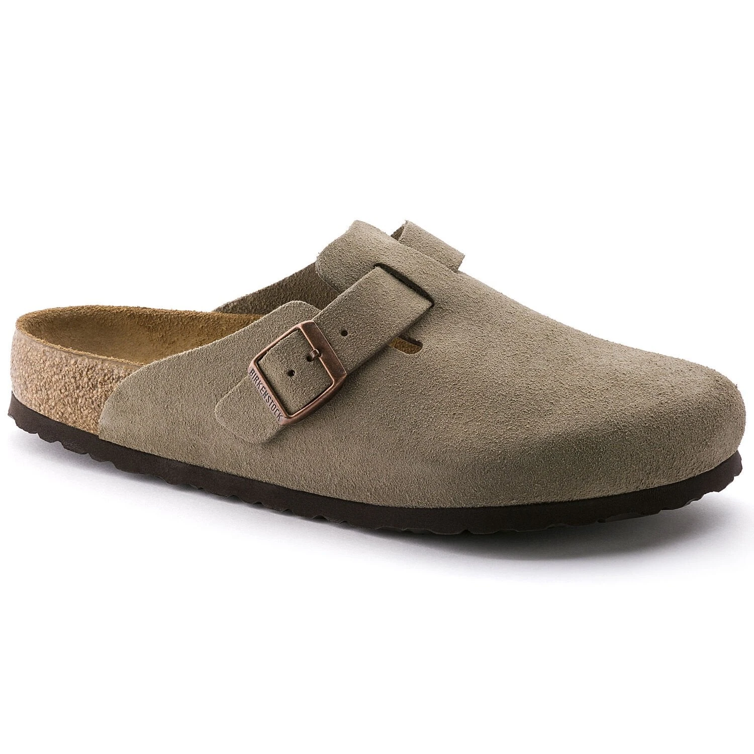 Birkenstock Boston Soft Footbed Taupe Suede- Regular/Wide 1 Birkenstock Boston Soft Footbed Taupe Suede- Regular/Wide