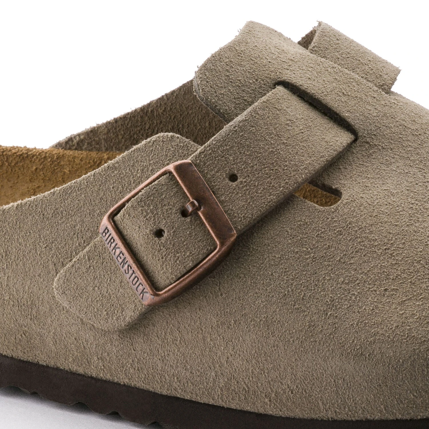 Birkenstock Boston Soft Footbed Taupe Suede- Regular/Wide 4 Birkenstock Boston Soft Footbed Taupe Suede- Regular/Wide - Image 4