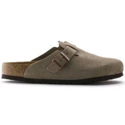 Birkenstock Boston Soft Footbed Taupe Suede- Regular/Wide 10 Birkenstock Boston Soft Footbed Taupe Suede- Regular/Wide -Optimal Shoe Store 560771 side bost tau