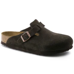 Birkenstock Boston Soft Footbed Mocha Suede- Regular/Wide