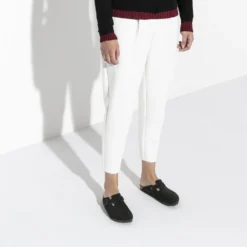 Birkenstock Boston Soft Footbed Mocha Suede- Regular/Wide -Optimal Shoe Store 660461 f closeup f bost b