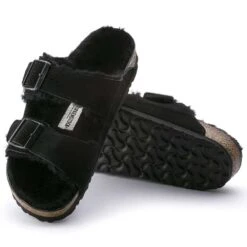 Birkenstock Arizona Shearling Sandal - Black - Regular/Wide -Optimal Shoe Store 752663 sole