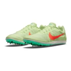 Nike Unisex Zoom Rival D Track Spike - Barely Volt/Hyper Orange/Dynamic Turq - Regular (D) -Optimal Shoe Store 907566 700 PHCFH001 1500 1