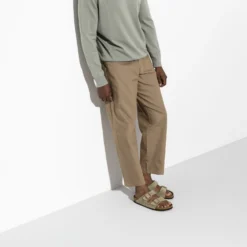 Birkenstock Arizona Soft Footbed Taupe Suede Leather Sandal - Taupe- Regular/Wide -Optimal Shoe Store 951303 f look m