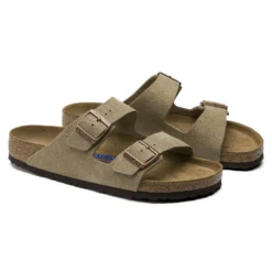 Birkenstock Arizona Soft Footbed Taupe Suede Leather Sandal - Taupe- Regular/Wide -Optimal Shoe Store 951303 pair