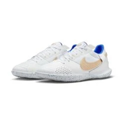 Unisex Nike Streetgato IC Soccer Shoes- White/Metallic Gold/Hyper Royal - Regular (D) -Optimal Shoe Store AURORA DC8466 174 PHCFH001 2000