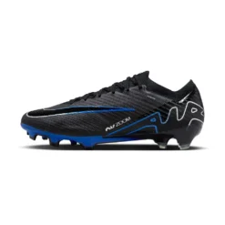 Nike Zoom Mercurial Vapor 15 Elite FG Soccer Cleat- Black/Chrome-Hyper Blue- Regular (D) -Optimal Shoe Store AURORA DJ4978 040 PHSLH000 2000