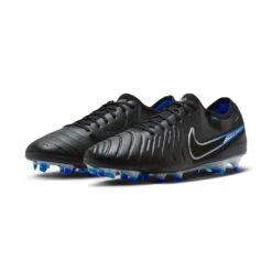Nike Tiempo Legend 10 Elite FG Soccer Cleat - Black/Chrome-Hyper Blue- Regular (D) -Optimal Shoe Store AURORA DV4328 040 PHCFH001 2000