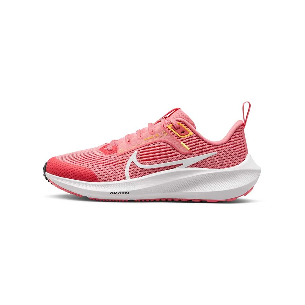 Nike Youth Pegasus 40 Running Shoe- Coral Chalk/White/Citron Pulse - Regular (D) 2 Nike Youth Pegasus 40 Running Shoe- Coral Chalk/White/Citron Pulse - Regular (D) - Image 2
