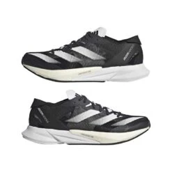 ADIDAS Women's Adizero Adios 8 Running Shoe - Carbon/FTWR White/Core Black - Regular (B) -Optimal Shoe Store Adizero Adios 8 Shoes Grey ID6905 09 standard