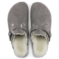 Birkenstock Boston Shearling - Stone - Regular/Wide -Optimal Shoe Store BostonShearling Stone 3