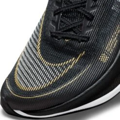 Nike Women's ZoomX Vaporfly Next % 2 Racing Shoe - Black/White/Metallic Gold Coin - Regular (B) -Optimal Shoe Store CU4123 001 PHSYD001 1500