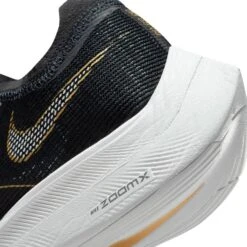 Nike Women's ZoomX Vaporfly Next % 2 Racing Shoe - Black/White/Metallic Gold Coin - Regular (B) -Optimal Shoe Store CU4123 001 PHSYD002 1500