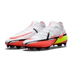 Nike Unisex Phantom GT2 Elite Dynamic Fit FG Soccer Shoes - White/Bright Crimson/Volt - Regular (D) -Optimal Shoe Store CZ9889 167 PHCFH001 2000