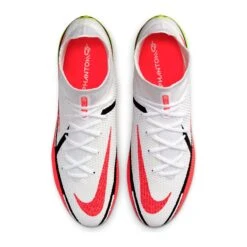 Nike Unisex Phantom GT2 Elite Dynamic Fit FG Soccer Shoes - White/Bright Crimson/Volt - Regular (D) -Optimal Shoe Store CZ9889 167 PHCTH001 2000