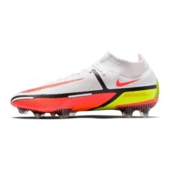Nike Unisex Phantom GT2 Elite Dynamic Fit FG Soccer Shoes - White/Bright Crimson/Volt - Regular (D) -Optimal Shoe Store CZ9889 167 PHSLH001 2000