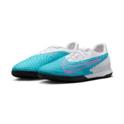 Nike Unisex Phantom GX Academy IC/Court Soccer Shoe - Baltic Blue/Pink Blast/White - Regular (D) -Optimal Shoe Store DD9475 446 PHCFH001