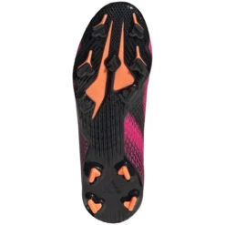 ADIDAS JR X Ghosted .3 Laceless FG Soccer Shoe - Shock Pink/Core Black/Screaming Orange -Optimal Shoe Store FY7281 02