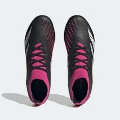 ADIDAS Unisex Predator Accuracy 2 FG Soccer Shoe - Core Black/Ftwr White/Team Shock Pink 2 - Regular (D) -Optimal Shoe Store GW4586 upper