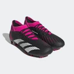 ADIDAS Unisex Predator Accuracy .3 FG Soccer Shoe - Core Black/Ftwr White/Team Shock Pink 2 - Regular (D) -Optimal Shoe Store GW4589 pair