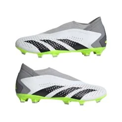 ADIDAS Unisex Predator Accuracy .3 Laceless FG - Cloud White/ Core Black / Lucid Lemon- Regular (D) -Optimal Shoe Store GZ0021 09 standard