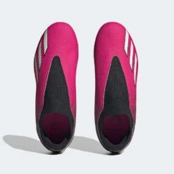 ADIDAS Youth JR X Speedportal .3 LL FG Soccer Shoe - Team Shock Pink/Zero Met - Regular (D) -Optimal Shoe Store GZ5061 top