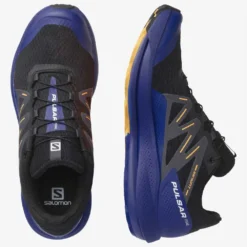 Salomon Men's Pulsar Trail Shoe - Black/Clematis Blue/Blazing Orange- Regular (D) -Optimal Shoe Store L41603200 4f8be5c5cebfe5ac4bc995d14af1aba8
