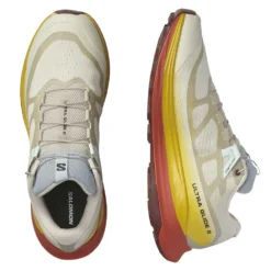 Salomon Men's Ultra Glide 2 Trail Running Shoe - Rainy Day/Freesia/Hot Sauce - Regular (D) -Optimal Shoe Store L47212200 10 GHO ULTRA GLIDE 2Rainy Day Freesia Hot Sauce