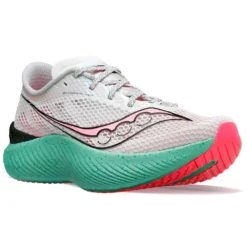 Saucony Women's Endorphin Pro 3 Running Shoe - Fog/ViZiPink - Regular (B) -Optimal Shoe Store S10755 25 5 1