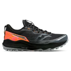 Saucony Men's Xodus Ultra 2 Trail Running Shoe - Black/ViZiOrange - Regular (D)
