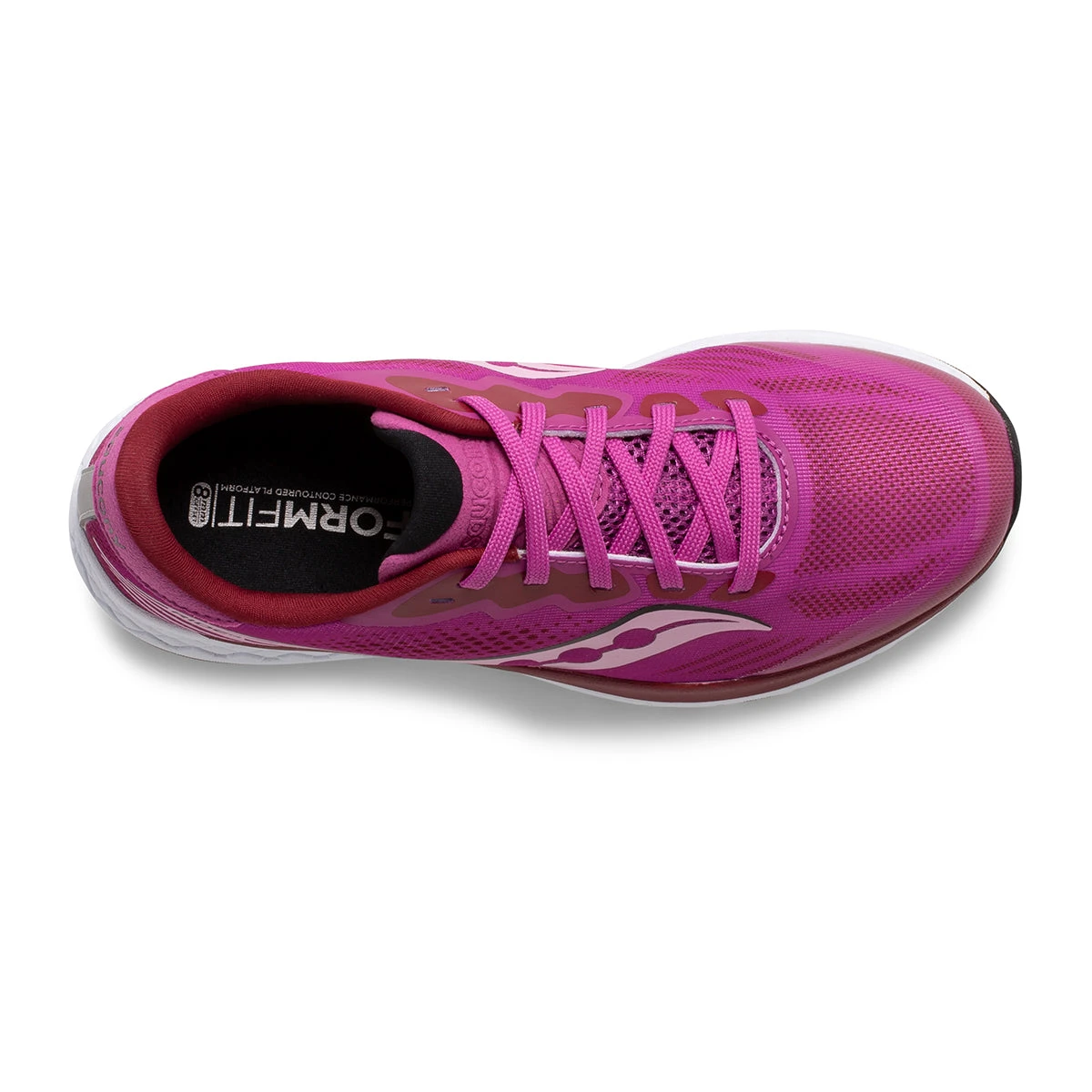 Saucony Youth Ride 14 Running Shoe - Pink 4 Saucony Youth Ride 14 Running Shoe - Pink - Image 4