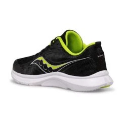 Saucony Youth Kinvara 13 Running Shoe - Black/Lime -Optimal Shoe Store SK265520 2 1
