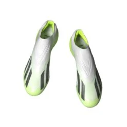 ADIDAS Unisex X Crazyfast .1 Laceless FG Soccer Cleat - Cloud White / Core Black / Lucid Lemon - Regular (D) -Optimal Shoe Store X CRAZYFAST.1 LL FG White GY7378 HM5