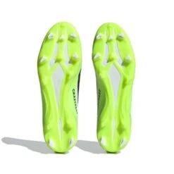 ADIDAS Unisex X Crazyfast .3 Laceless FG Soccer Cleat - Cloud White / Core Black / Lucid Lemon- Regular (D) -Optimal Shoe Store X CRAZYFAST.3 LL FG White HQ4515 03 standard