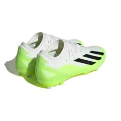 ADIDAS Unisex X Crazyfast .3 FG Cleats- Cloud White / Core Black / Lucid Lemon- Regular (D) -Optimal Shoe Store X Crazyfast.3 Firm Ground Cleats White HQ4534 05 standard