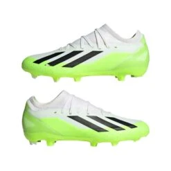ADIDAS Unisex X Crazyfast .3 FG Cleats- Cloud White / Core Black / Lucid Lemon- Regular (D) -Optimal Shoe Store X Crazyfast.3 Firm Ground Cleats White HQ4534 09 standard