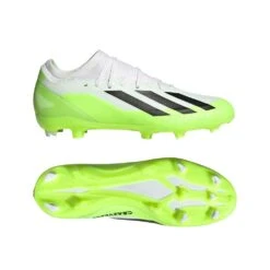 ADIDAS Unisex X Crazyfast .3 FG Cleats- Cloud White / Core Black / Lucid Lemon- Regular (D) -Optimal Shoe Store X Crazyfast.3 Firm Ground Cleats White HQ4534 22 model