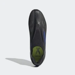 ADIDAS Unisex X Speedflow .3 Laceless FG Soccer Shoe - Black/Sonic Ink/Solar Yellow -Optimal Shoe Store X Speedflow.3 Laceless Firm Ground Cleats Black FY3273 02 standard hover