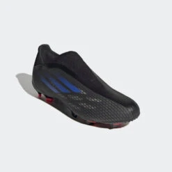 ADIDAS Unisex X Speedflow .3 Laceless FG Soccer Shoe - Black/Sonic Ink/Solar Yellow -Optimal Shoe Store X Speedflow.3 Laceless Firm Ground Cleats Black FY3273 04 standard