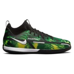 JR Nike Phantom GT2 DF SW IC Soccer Shoe - Black/Mtlc Platinum/Green Strike